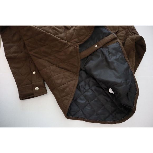 BDG Urban Outfitters OB1340933 Men's Sz XL Brown Quilted Lined Shirt Jacket - Picture 15 of 16